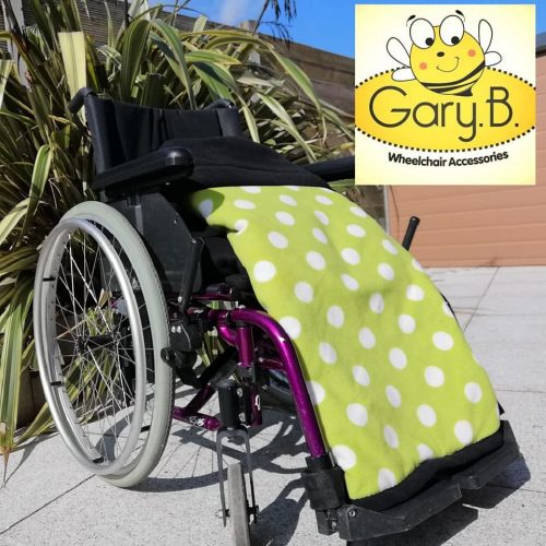 Sea Green Spots Black GaryB Wheelchair Accessories